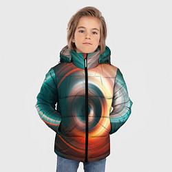 Куртка зимняя для мальчика Цветные круги - Black hole, цвет: 3D-светло-серый — фото 2