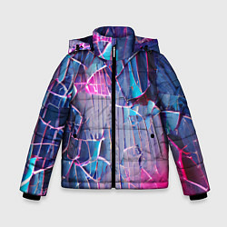 Куртка зимняя для мальчика Осколки стекла, цвет: 3D-черный