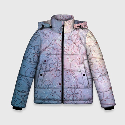 Зимняя куртка для мальчика Градиентный вьюнок / 3D-Красный – фото 1
