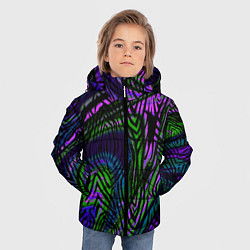 Куртка зимняя для мальчика Абстрактный современный тигровый узор, цвет: 3D-светло-серый — фото 2