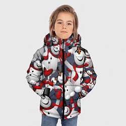 Куртка зимняя для мальчика ВОЗДУШНЫЕ СНЕГОВИКИ, цвет: 3D-светло-серый — фото 2