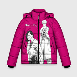 Куртка зимняя для мальчика Хадзимэ Коконой, цвет: 3D-красный