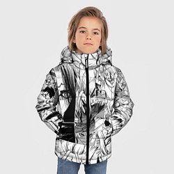 Куртка зимняя для мальчика Доктор Стоун паттерн, цвет: 3D-светло-серый — фото 2