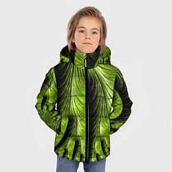 Куртка зимняя для мальчика Поверхность неоткрытой планеты The surface of an u, цвет: 3D-светло-серый — фото 2