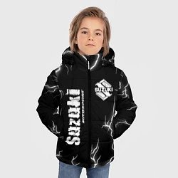 Куртка зимняя для мальчика SUZUKI Suzuki Autosport Молнии, цвет: 3D-черный — фото 2