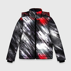 Куртка зимняя для мальчика NEON abstract pattern неоновая абстракция, цвет: 3D-черный