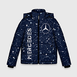 Куртка зимняя для мальчика МЕРСЕДЕС Mercedes Брызги, цвет: 3D-черный