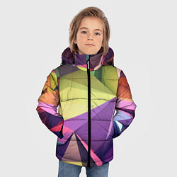 Куртка зимняя для мальчика Geometric 3 D abstraction Геометрическая трехмерна, цвет: 3D-красный — фото 2