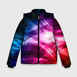 Куртка зимняя для мальчика Красочная абстрактная композиция Colorful abstract, цвет: 3D-светло-серый