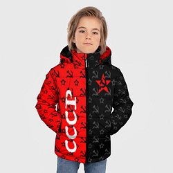 Куртка зимняя для мальчика СОВЕТСКИЙ СОЮЗ : СЕРП И МОЛОТ : ЗВЕЗДА, цвет: 3D-черный — фото 2