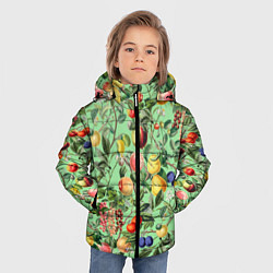Куртка зимняя для мальчика Летнее Ассорти Фруктов, цвет: 3D-светло-серый — фото 2