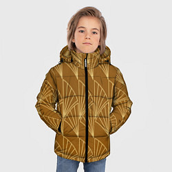 Куртка зимняя для мальчика Египетский пшеничный узор, цвет: 3D-черный — фото 2