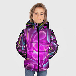Куртка зимняя для мальчика Объемные абстрактные узоры, цвет: 3D-красный — фото 2