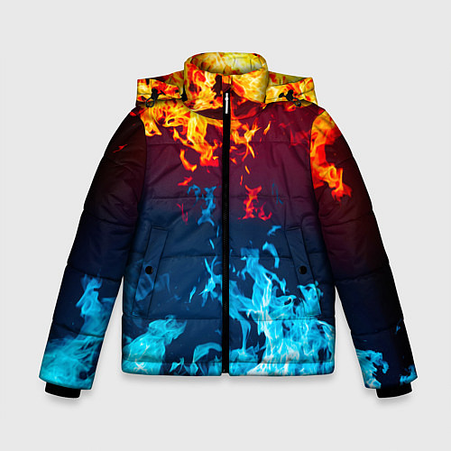 Зимняя куртка для мальчика Лед и Пламя Борьба стихий / 3D-Красный – фото 1