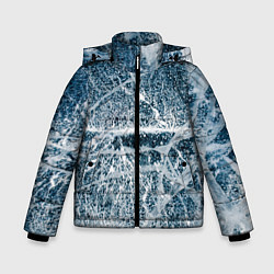 Куртка зимняя для мальчика Потрескавшийся лед, цвет: 3D-светло-серый