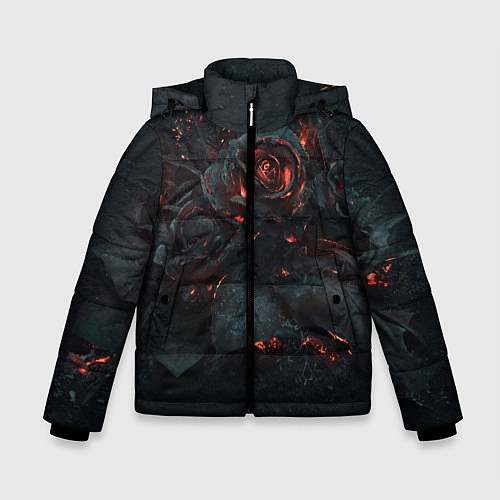 Зимняя куртка для мальчика Тлеющий розы / 3D-Светло-серый – фото 1