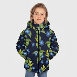 Куртка зимняя для мальчика Цветы Барвинок, цвет: 3D-красный — фото 2