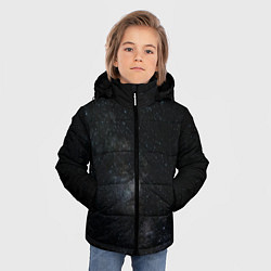 Куртка зимняя для мальчика Лонгслив Звезды и космос, цвет: 3D-черный — фото 2