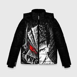 Куртка зимняя для мальчика БЕРСЕРК ГАТС И ДОСПЕХИ, цвет: 3D-черный