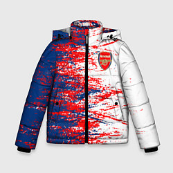 Куртка зимняя для мальчика Arsenal fc арсенал фк texture, цвет: 3D-светло-серый