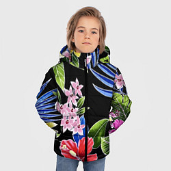 Куртка зимняя для мальчика Floral vanguard composition Летняя ночь Fashion tr, цвет: 3D-светло-серый — фото 2