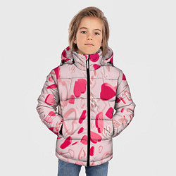 Куртка зимняя для мальчика 3D hearts, цвет: 3D-черный — фото 2
