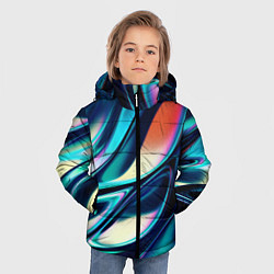 Куртка зимняя для мальчика Abstract Wave, цвет: 3D-светло-серый — фото 2