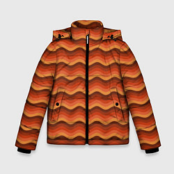 Куртка зимняя для мальчика Ретро Волна, цвет: 3D-красный