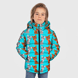 Куртка зимняя для мальчика CURIOUS KITTENS, цвет: 3D-светло-серый — фото 2