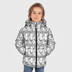 Куртка зимняя для мальчика Art deco white background, цвет: 3D-светло-серый — фото 2