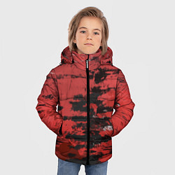 Куртка зимняя для мальчика Взгляд во тьму, цвет: 3D-красный — фото 2