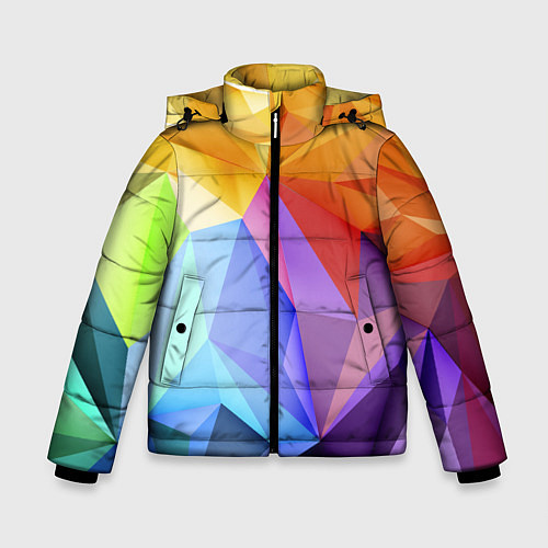 Зимняя куртка для мальчика Зд радуга / 3D-Светло-серый – фото 1