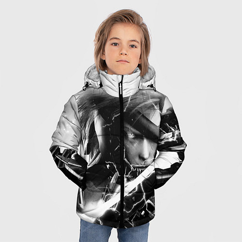 Зимняя куртка для мальчика МЕТАЛ ГИР СОЛИД- METAL GEAR / 3D-Светло-серый – фото 3