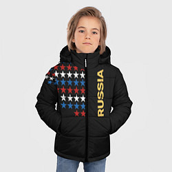 Куртка зимняя для мальчика Russia - Россия звёзды, цвет: 3D-красный — фото 2