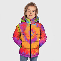 Куртка зимняя для мальчика Тай дай в радуге, цвет: 3D-красный — фото 2