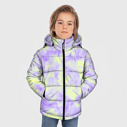 Куртка зимняя для мальчика Нежный желто-фиолетовый тай дай, цвет: 3D-красный — фото 2