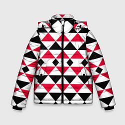 Куртка зимняя для мальчика Geometric shapes triangles, цвет: 3D-красный