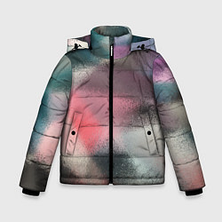 Куртка зимняя для мальчика Современный разноцветный абстрактный узор, цвет: 3D-светло-серый