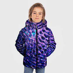 Куртка зимняя для мальчика Световая живопись - абстракция, цвет: 3D-красный — фото 2