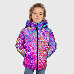 Куртка зимняя для мальчика Красочные всплески красок Экспрессия, цвет: 3D-черный — фото 2