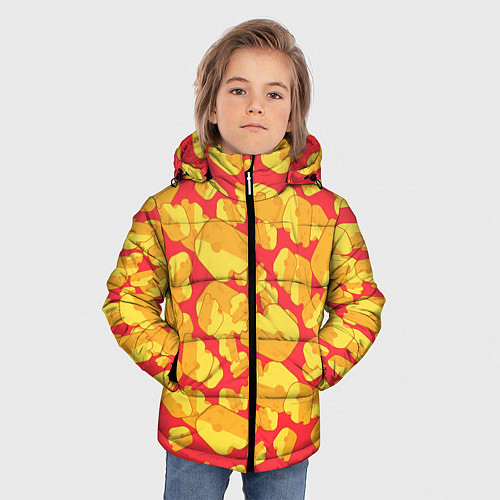 Зимняя куртка для мальчика Сырная буря / 3D-Светло-серый – фото 3