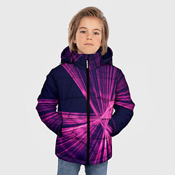 Куртка зимняя для мальчика Неоновое множество лучей - Розовый, цвет: 3D-светло-серый — фото 2