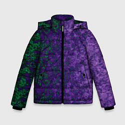 Куртка зимняя для мальчика Marble texture purple green color, цвет: 3D-светло-серый