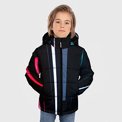 Куртка зимняя для мальчика Неоновое множество фонарей - Белый, цвет: 3D-светло-серый — фото 2