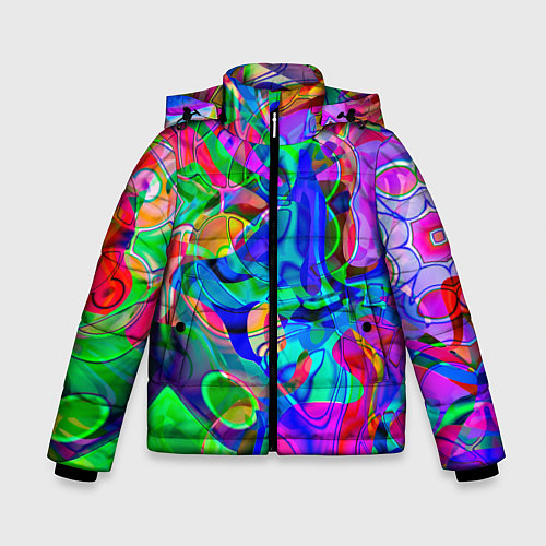 Зимняя куртка для мальчика REFRACTION OF COLORS / 3D-Светло-серый – фото 1