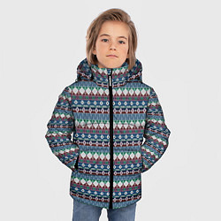 Куртка зимняя для мальчика Мексиканский этнический многоцветный, цвет: 3D-черный — фото 2
