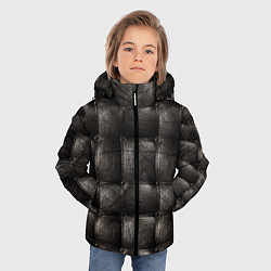 Куртка зимняя для мальчика Стёганая кожа, цвет: 3D-светло-серый — фото 2