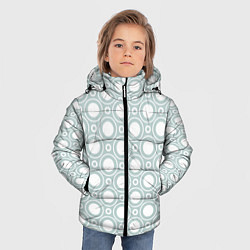 Куртка зимняя для мальчика Белые круги: паттерн, цвет: 3D-светло-серый — фото 2