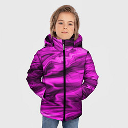 Куртка зимняя для мальчика Розово-пурпурный закат, цвет: 3D-светло-серый — фото 2