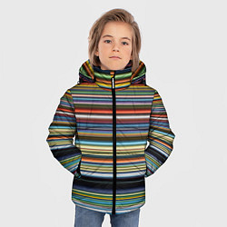 Куртка зимняя для мальчика Абстрактное множество разноцветных линий, цвет: 3D-светло-серый — фото 2